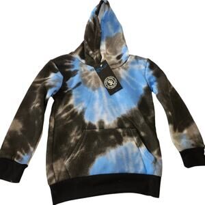 NWT Boys Street Rules Tie Dye Hoodie Pullover Sweatshirt Sz 4 Kangaroo Pocket